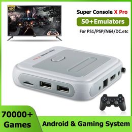 Game Controllers Joysticks Super Console X Pro Retro Video Game Console TV Box Game Box Two In One Built-In 50 Emulators 70 000 Games For PSP/PS1/N64/NDS 231024