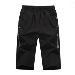 Men's Shorts Trendy Men Trousers Male Mid Waists Plus Size Slim Quick Dry Pants Sports Drawstring