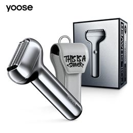 Razors Blades yoose T1 Electric Razor for Men Waterproof Foil Shaver Rechargeable Wet Dry Foil Shaver for Men Portable Leather Case 231025