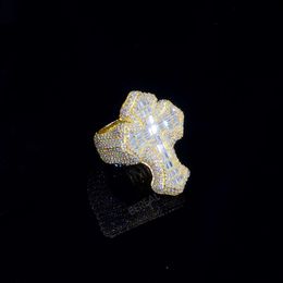 Design 925 Silver Hip Hop Ring Charm Selling Pass Diamond Test Baguette Cut Vvs Moissanite Fine Jewelry Rings for Men