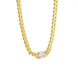 Chains Vintage Hip Hop Style 18K Gold Plated Ins Stacked With Long Cuban Chain Thick Necklace Fashion 925 Silver Jewelry