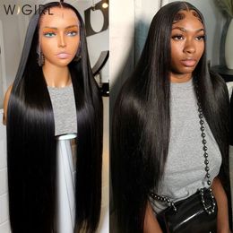 Lace Wigs Wigirl HD 40 inch Straight 13x6 Human Hair Lace Frontal Wigs 250 Density Remy PrePlucked 13x4 Lace Front Wig For Women 231024