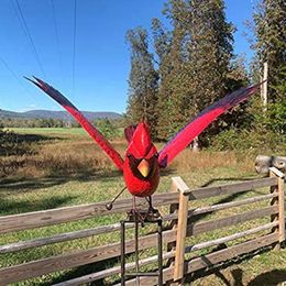 Garden Decorations Flying Cardinal Red And Dressed Bishop Bird Code Stocks -Outdoor Guard Decoration