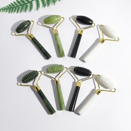 100% Natural Stone Jade Face Roller Single Head Facial Roller Massager Beauty Health SPA Anti Ageing Wrinkle Tighten