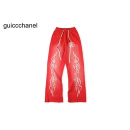 New 23ss Mens luxury Designers Pants men pantsl Hellstar Studios red Flare pants Sweatpants Men Jogger Fashion brand womens mens Casual Pants