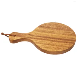 Decorative Figurines Wooden Pizza Tray Peel Wood Serving Pan Cheese And Charcuterie Boards Paddle Cutting Board With Handle For