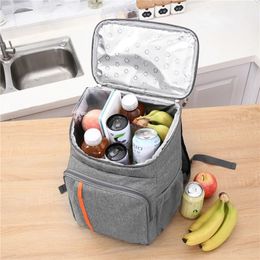 Outdoor Bags Large Capacity Lunch Backpack Picnic Warm Insulated Bag Leak Proof Thermal Outdoor Picnic Bag Picnic Food Beverage Storage Bag 231025