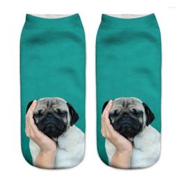 Women Socks Fashion 3D Print Funny Cute Cartoon Colorful Multiple Dog Happy Unisex Short Sock Creative Low Ankle For