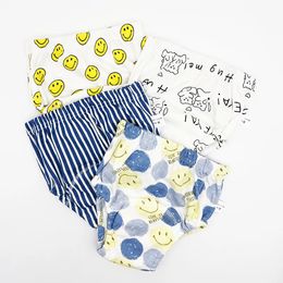 Cloth Diapers Adult Diapers Nappies 4 Pieces/lot Baby Training Pants 6 Layers Bebe Cloth Diaper Reusable Washable Cotton Nappy 231024