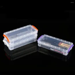 Plastic Large Capacity Student Stationary School Supplies Desktop Storage Sketch Box Pencil Case Pen Stationery