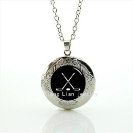 Time-limited Collares Maxi Necklace Collier Locket Hockeyice Hockey Pendant Sports Fans Wedding Jewellery T424 Necklaces234E