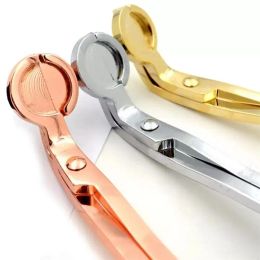 Scissors Stainless Steel Snuffers Candle Wick Trimmer Rose Gold Cutter Wick Oil Lamp Trim scissor factory outlet