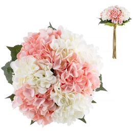 Decorative Flowers Wreaths Artificial Hydrangea Silk Flowers Bouquet Faux Stems For Wedding Centrepieces Home Decor Drop Delivery Dh5Xb