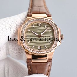 Women's Watches Pp7118 35.2mm Cal324c 8mm Mens Automatic Watches for Nautilus Business Classic Clock Stainless Steel Wrist Sj151 montres de luxe