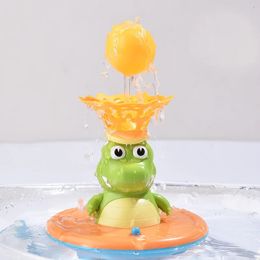 Baby Bath Toys Cute Baby Bath Toys Water Spray Electric Light Rotating Sprinkler Bathtub Shower Head Toys for Toddlers Kids Boys 231024