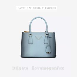 Women's Fashion Bags Shoulder Bags Galleria Saffiano leather crossbody handbag gradient light blue Item No. : 1BA896_NZV