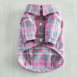 Dog Apparel Summer Dog Shirt Plaid Coat Puppy Clothing Small Dog Costumes Apparel Yorkshire Pomeranian Poodle Bichon Schnauzer Pet Clothes 231023