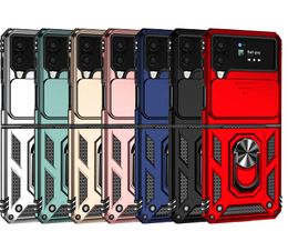 For Samsung Galaxy Z Flip 3 Z Flip4 5G Armour Holder Floding Phone Cases Shockproof Bracket Push Window Protection Cellphone Case