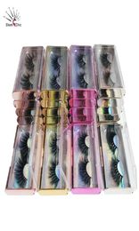 False Eyelashes 8D 25mm Fake Lases Whole Soft Faux Mink Lashes In Bulk Fluffy Full Strip Package Boxes Case 5 Pcs7502428