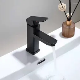 Bathroom Sink Faucets White Faucet Deck Mounted & Cold Water Mixer Square Wash Basin Tap Lavatory Toilet Kitchen Modern Valve