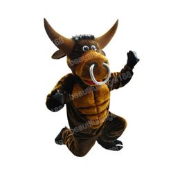 Halloween bull Mascot Costumes Top Quality Cartoon Theme Character Carnival Unisex Adults Outfit Christmas Party Outfit Suit For Men Women
