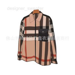 Men's Jackets Designer Autumn/Winter Wool Plaid Spliced Zipper Lapel Coat Plaid Casual Top Jacket P3NQ