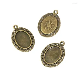 Charms 30Pcs 13 18MM Inner Size Diy Accessories Antique Bronze Plated Fashion Style Base Setting Pendant