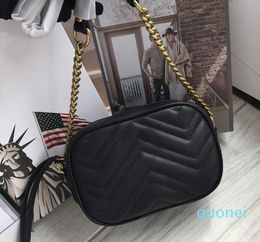 Wholesale Leather Shoulder Bags High Quality luxurys G designers Fashion womens CrossBody bag Letter Handbag ladies purse Chains Cross Body Clutch Camera