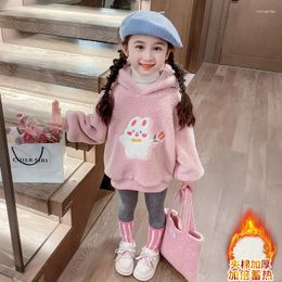 Jackets Winter Cartoon Baby Girls Jacket Coat Toddler Fleece Plush Thicken Hooded Outerwear Kids Clothes Parka XMP567