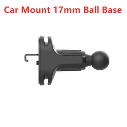 360 Rotating Car Air Vent Clip Mount 17mm Ball Head Base Metal Hook for Car Mobile Phone Holder Universal