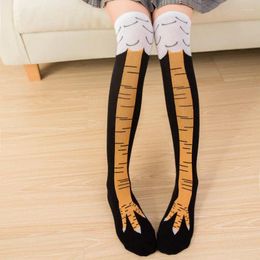 Women Socks Funny Chicken Stocking Thin Leg Long Stockings Over-knee Spring Autumn Winter Girls Cute