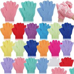 Bath Brushes Sponges Scrubbers Wholesale Exfoliating Shower Bath Gloves Brushes For Spa Mas And Body Scrubs Dead Skin Cell Solft Su Dh3Av