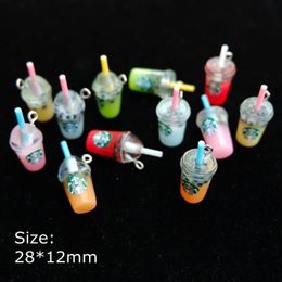 Kawaii Coffee Charms Pendants Resin Cabochon for DIY necklace earring keyring Jewellery Making Accessories269j