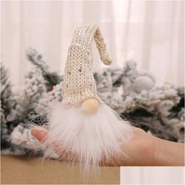 Christmas Decorations Christmas Trees Gifts Decoration Fashion Glow Cute Dwarf Santa Claus Doll Tree Pendant Creative Home Home Garden Dhgag