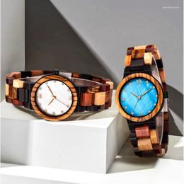 Wristwatches Exported To Japan Wooden Watches Female Pearl Shells Colourful Wood Set Simple Fashion Watch Wholesale