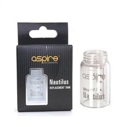 Original Aspire Nautilus mini 2ml Replacement Pyrex Glass Tube For Aspire mini Nautilus Tanks Atomizer Clearomizer Glassomizer Authentic