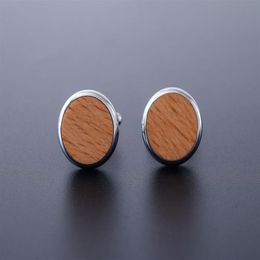 Cuff links Fashion jewellery 2019 high end wooden mens accessories whole custom high quality button cuff sleeve button308J