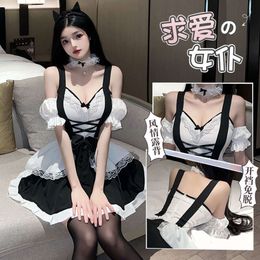 Cosplay Maid Costume Sexy Cosplay Lingerie Naughty Role Play Exposure Woman Night Phone Adult Clothing Private Delivery Free Shipping