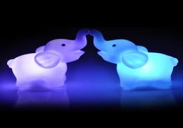 2Pcslot Elephant Color Changing LED Night Light Lamp Wedding Party Decoration Supplies Creative Handicrafts Fairy Garden6340902