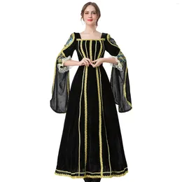 Casual Dresses Halloween Costume Vintage Dress Ball Gown Women European Medieval Court Fancy Cosplay Elegant