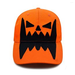 Ball Caps Adjustable Baseball Cap Pumpkin Sun Hat Outdoor Halloween Masquerade Carnival Cotton Festival Decoration Costume