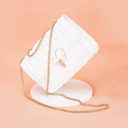 Evening Bags Heart Hasp Crossbody For Women 2023 Leather Travel Handbag Fashion Chain Strap Shoulder Messenger Bag White Cross Body