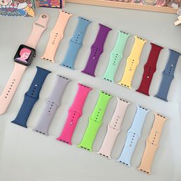 10 pcs/lot mix color wristband Hot Seller Classic Silicone Apple Watch Band for iWatch 7 6 5 4 3 2 1 SE