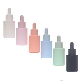 Packing Bottles Wholesale 30Ml Essential Oil Bottle Flat Shoder Straight Round For Essence With Dropper Pipette Drop Delivery Dhlnt