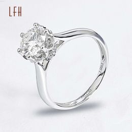 Lfh Wedding Jewellery Vvs d Colour Moissanite Diamond Engagement Ring 18k Gold Eternity Rings Necklaces Classic Fashion 1pcs