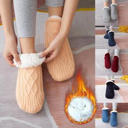 Slippers Mens Thermal Socks Winter Warm Short Cotton Thick Plus Velvet Home Sleeping Soft Anti Slip Floor Sock Male Gift