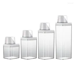 Storage Bottles Large Capacity Laundry Liquid Box Detergent Dispenser Powder Fabric Softener Container With Lids Jar