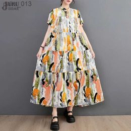 Basic Casual Dresses Short-Sleeve Ankle Length New Summer Woman Long Pastel Floral Dress Flowers Printed Korean Style Girls Cute Wear Robe JJXD360 YQ231025