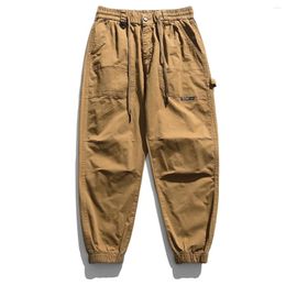 Men's Tracksuits Elmsk Khaki Overalls Spring/summer Thin Loose Fashion Casual Pants 2023 Vintage Simple Leggings