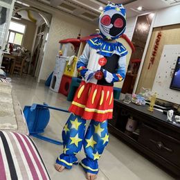 cosplay New FNAF Sun Clown Children Costume Halloween Costumes for Kids Sunrise Fnafcarnival Cosplay Jumpsuitscosplay